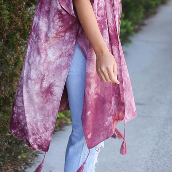♥️ Sold Dakota Tie-Dye Kimono - Picture 3 of 6